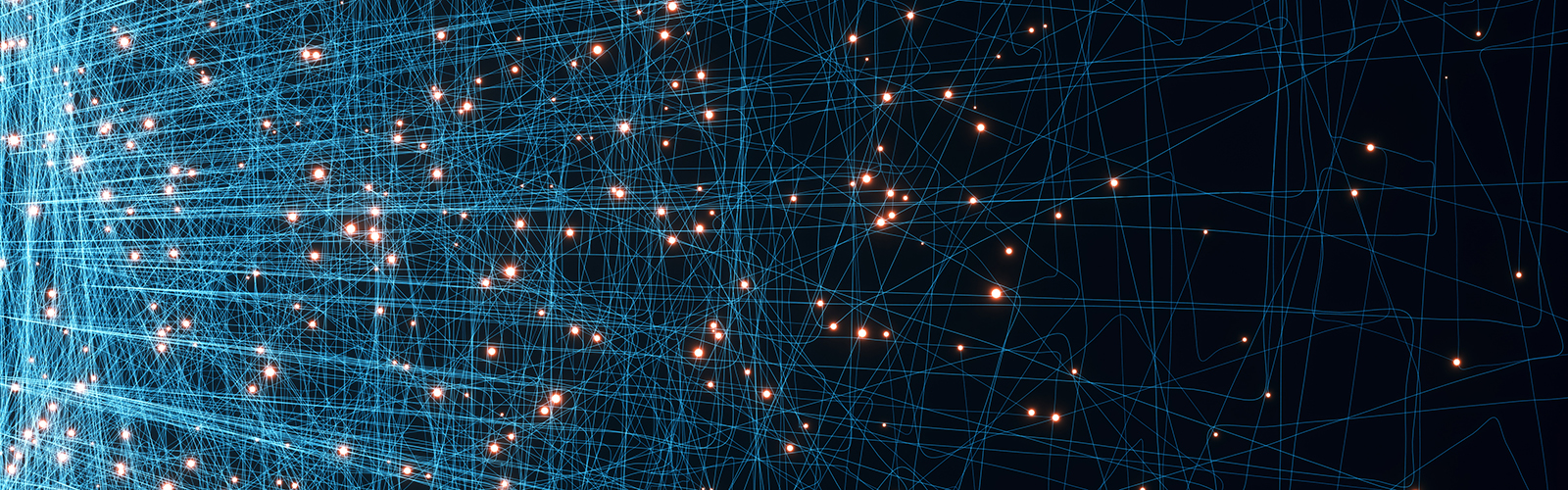 Blue abstract particles