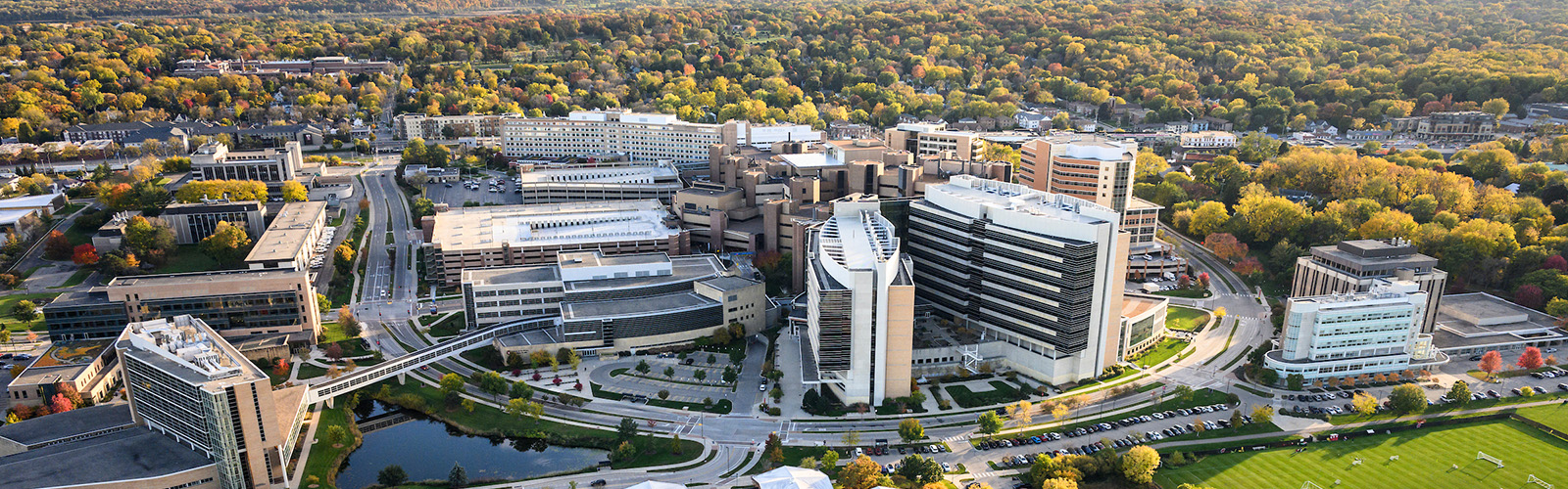 Aerial image of UW hospital