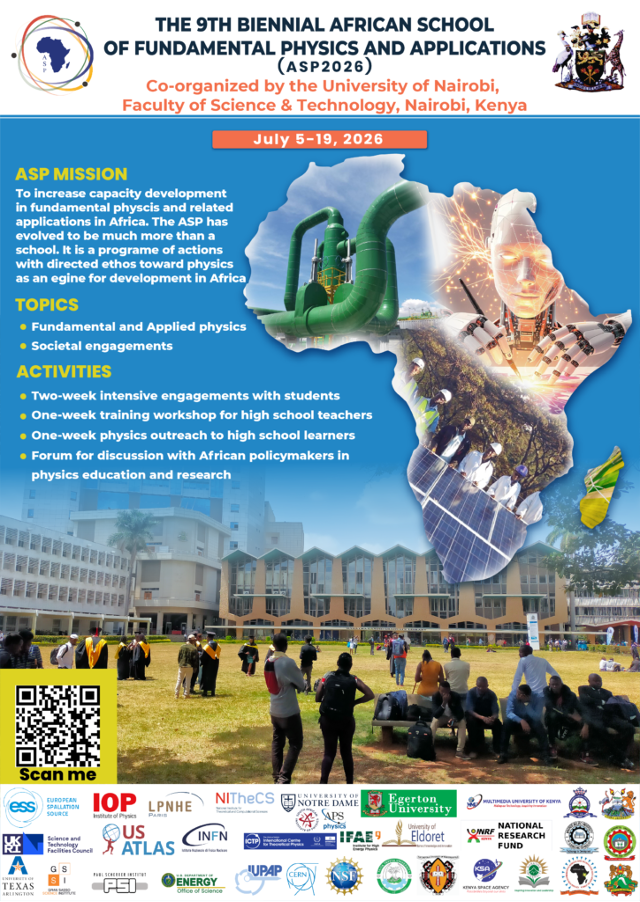 The 9th African School of Fundamental Physics and Applications flyer
