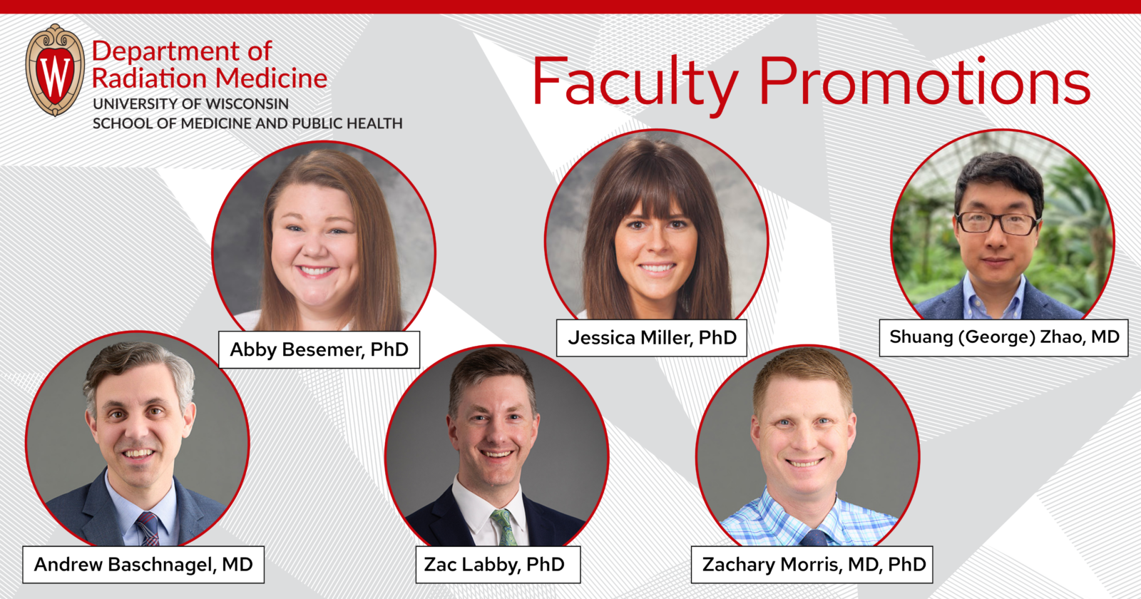 Congratulations to the six department faculty members who were promoted in 2026